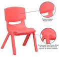 thumbnail image 6 of Flash Furniture Red Plastic Stackable School Chair,PK5 5-YU-YCX-005-RED-GG, 6 of 9