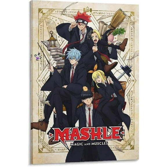 IHIPPO Mashle Magic And Muscles Anime Poster Posters Wall Art Painting Canvas Gift Living Room Prints Bedroom Decor Poster Artworks 08x12inch(20x30cm)