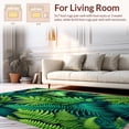 thumbnail image 2 of Flatwoven High Traffic Area Rug, Botanical Paradise Leafy Jungle Foliage, Non Slip, Stain Resistant, Washable Area Rugs for Living Room, Bedroom(Green, 8X10), 2 of 8