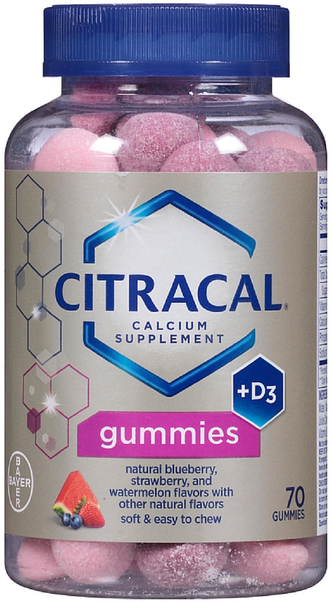 Citracal Calcium Supplement Gummies 70 ea (Pack of 2) - Walmart.com