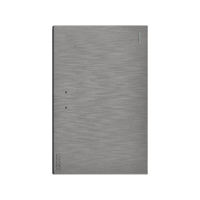 Placa Con 1 Apagador De Escalera 3 Módulos Lucek FlatPack 6 plateado