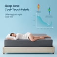 thumbnail image 3 of Sleep Zone Cooling Mattress Pad Full, Waterproof Bedding Protector for Hot Sleepers, Soft & Breathable Mattress Topper, Deep Pocket Mattress Cover, Hotel Quality (Dark Gray，Queen), 3 of 7