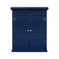 thumbnail image 4 of Teamson Home Glancy Removable Two-Door Wall Cabinet with Faux Louvered Doors, Navy, 4 of 6