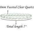 thumbnail image 2 of Natural Faceted Clear Quartz Gemstone 8mm Round Beads Stretch Bracelet 7" Unisex, 2 of 5