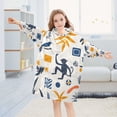 thumbnail image 5 of FORMRS Wearable Blanket Hoodie with Sleeves for Kids Cozy Flannel Sweatshirt, Playful Forest, 5 of 7