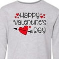 thumbnail image 4 of Inktastic Happy Valentines Day Red Hearts and Arrow Long Sleeve Youth T-Shirt, 4 of 5