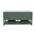 thumbnail image 5 of Lakeshore 72" Double Bathroom Vanity with Sage Green Cabinet and Carrara Marble Top, 5 of 7