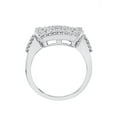 thumbnail image 2 of Diamond Cluster Engagement Ring in 14K White Gold (1 cttw) (I-Color, SI3-I1 Clarity) (Size-10), 2 of 3