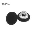 thumbnail image 3 of Uxcell 10pcs 16L Fabric Cloth Covered Button 10mm Metal Shank Round Sewing Buttons for Suits Dress Blouses, Black, 3 of 5