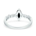 thumbnail image 3 of Infinity Twisted Marquise Ring Black CZ 925 Sterling Silver Size 6, 3 of 6