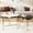 Black White, variant on Modern Elegance 2 Pieces White Round Nesting Coffee Table With Storage Drawers And Gold- Legs Style