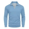 thumbnail image 7 of FrzhBrz Men's Quarter Zip Sweater Long Sleeve 1/4 Half Zip Up Sweatshirts Casual Lightweight Golf Shirts, 7 of 7
