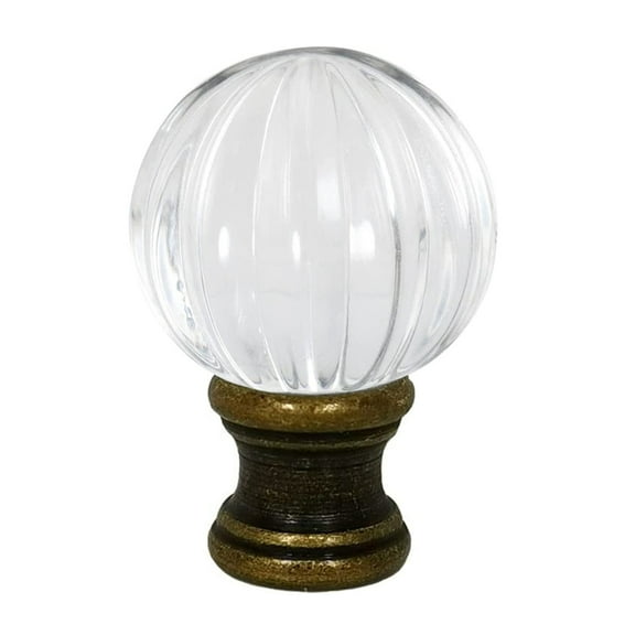 Brass Lamp Shade Finials Decorative Caps Knobs Glass Lamp Cresting Lighting Accessories for Table and Floor Lamps