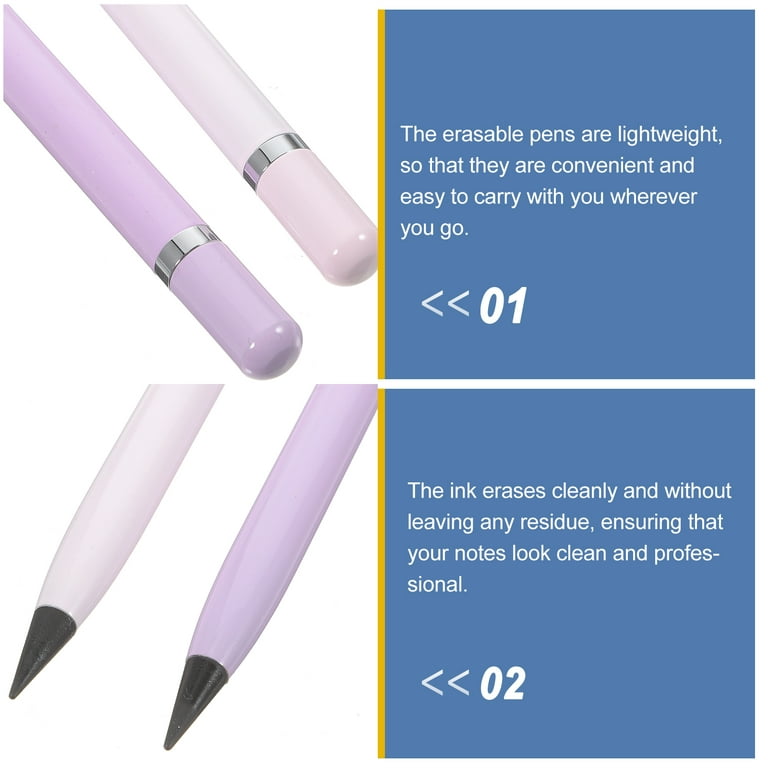 Shop 2Pcs Metal Inkless Pen Metallic Pencil Forever Pencil Inkless