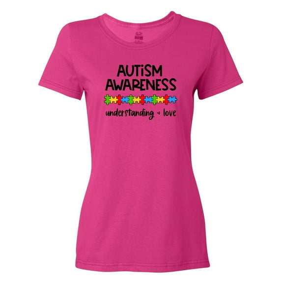 Inktastic Autism Awareness Understanding and Love with Puzzle Pieces Women's T-Shirt