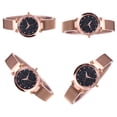 thumbnail image 3 of Seitruly Reloj de cielo estrellado para mujer, reloj de lujo para mujer, reloj de cuarzo con diamantes a la moda para mujer Relojes inteligentes oro rosa, 3 of 6