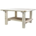 thumbnail image 3 of Pemberly Row Solid Wood Cocktail Table with Shelf in Natural, 3 of 5