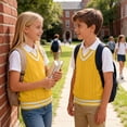 thumbnail image 6 of Kaemgyyd 0-15 T Girl's Sweater Infant Vest Tops Fall V Neck Sleeveless Pullover Cute Color Block Cable Knit Toddler Clothes, 6 of 6
