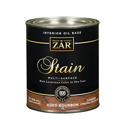 UGL 13506 Zar Interior Oil-Based Wood Stain, Black Caviar, 1/2 Pt