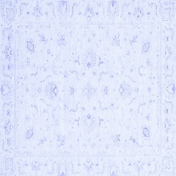 Ahgly Company Indoor Square Oriental Blue Traditional Area Rugs, 3' Square