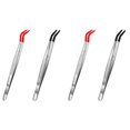thumbnail image 1 of 4 PCS Tweezers Curved Bent Rubber Tip Tweezers Stainless Steel Crafts Tweezers for Lab Jewelry Making, 1 of 8