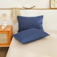 thumbnail image 1 of Move Over Navy Blue Pillowcases Queen, Zipper Closure Pillow Cover Set of 2, Microfiber Pillow Cases, 2 Pack, 1 of 7