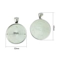 thumbnail image 1 of maskred 50 Pcs Plateau Rond Vierge pour Collier Pendentif Base DIY Cabochon Argent Blanc 43x22mm 1 Ensemble, 1 of 6