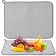 thumbnail image 4 of SHISUYAN 2pcs Dish Drying Mat Countertop Drying Mat Hot Dish Mat Kitchen Draining Mat Sink Drying Mat Absorbent Dish Rack Pads Drainer Pad, 4 of 8