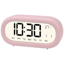 Unique Bargains Loud Alarm Clock Three Alarms Pink 5.9"L x 1.77"W x 2.75"H