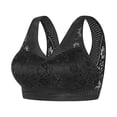 thumbnail image 2 of Lilgiuy Women Lace V-neck Wire Free Sports Underwear Yoga Running Bra，Black，12 Winter Dresses for 2022, 2 of 4