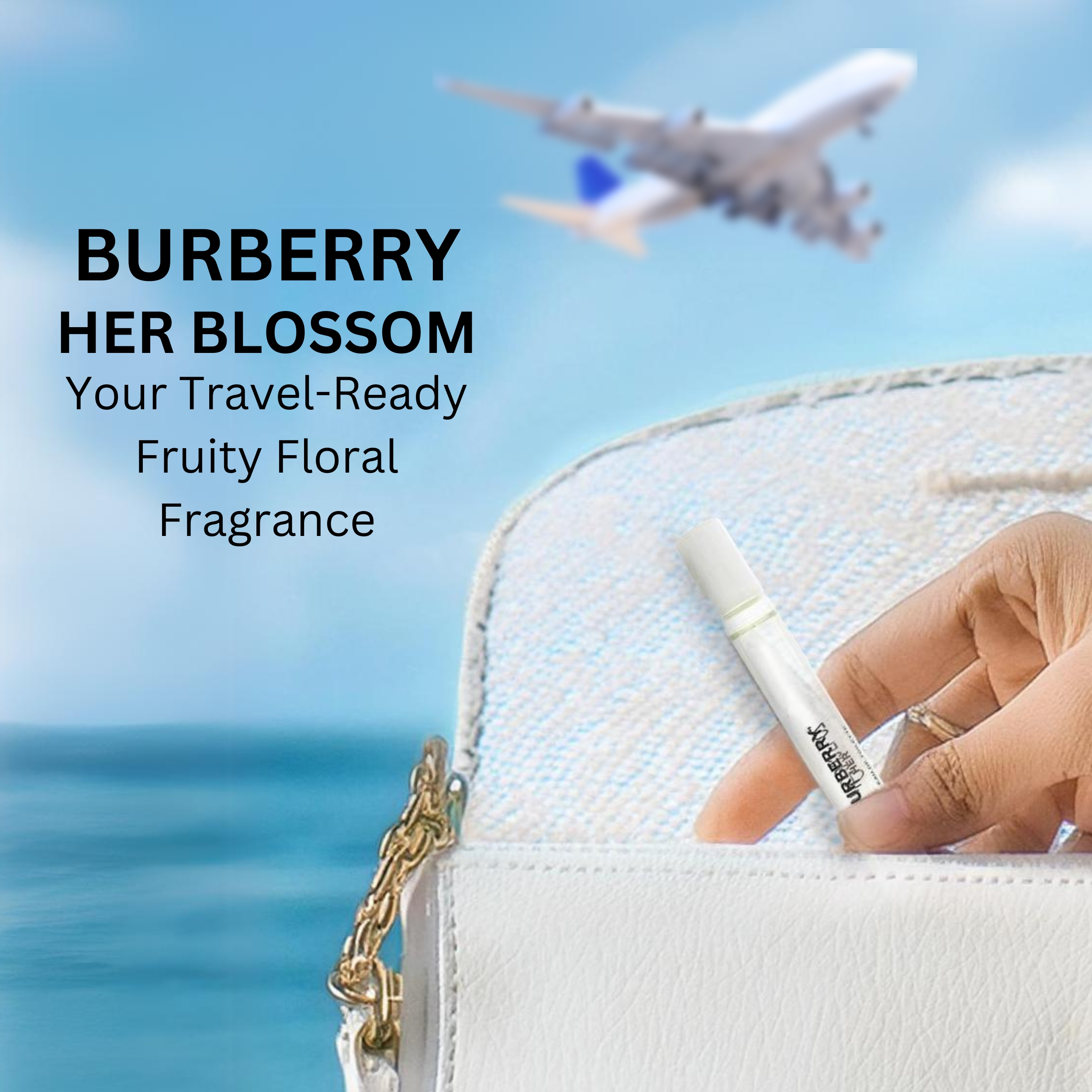 Burberry Her Eau De Toilette Perfume for Women Travel Size Roller 0.33 fl oz