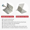 thumbnail image 4 of 2 Pc Corner Tool Set,inside Corner Knife Outside Corner Knife With Soft Grip Handle,plastering Bricklaying Corner, 4 of 5