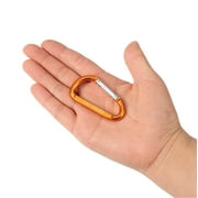 Ozark Trail 6 cm Orange D-Shaped Aluminum Carabiners, 2-Pack, Spring-Loaded Gate