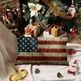 thumbnail image 6 of Heduofu American Flag Lumbar Throw Pillow Covers 12x20 Set of 2 Vintage Flag Decorative Pillow Covers Outdoors Pillowcase Cushion Case Farmhouse Home Decor for Sofa Couch Bed 12x20inch, 6 of 8