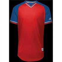 Russell R01X3B.05R.XL Youth Classic V-Neck Jersey - True Red, Royal & White - Extra Large