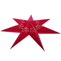OULII 1Pc Paper Light Decor Star Hanging Lampshade for Christmas Party Style