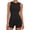 Black, variant on Womens Two-Piece Workout Set Sleeveless Tank Top And High Waist Biker Shorts Form Fitting Yoga Outfits
