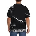 thumbnail image 3 of Kdxio Men's Hawaiian Shirt for Men Short Sleeve Shirt Skeleton Playing Xylophone Summer Casual Holiday Beach Button Down T-Shirts, 3 of 5