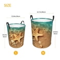thumbnail image 3 of Fotbe Starfish And Seashell 1 Cesto de Ropa con Asas, Cesto Impermeable de Gran Capacidad, Bolsa de Lavado para Dormitorio, Cesto de Ropa con Ruedas y Asas-Medium, 3 of 6