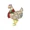 9.45 × 5.7'', variant on 2 Pieces Light-Up Chicken with Scarf,Yard Signs with Stakes Chicken Ornaments Lights LED for Xmas Gifts Garden Courtyard Lawn