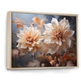 thumbnail image 2 of Designart "Charming Coral Dahlias II" Dahlia Floater Framed Wall Art Living Room, 2 of 5