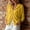 Yellow, variant on Women Drawstring Hooded Button Front Knit Cardigan Tops, Lightweight Long Sleeve Relaxed Fit Layering Shirts, Solid Soft Draped All Season Daily Travel Casual Outer Blouses(Black,M)