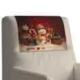 thumbnail image 7 of TSOVTHRID Snowman Gift Oil Painting Print Recliner Headrest Protector Headrest Cover for Recliner Chair Couch Chair Head Protector for Sofa Furniture Protectors Christmas Decor 17x27 in, 1 Piece, 7 of 7