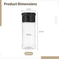 thumbnail image 5 of 100 Pcs 2 fl oz 60 ml Clear Plastic Spice Jars with Black Shaker Lids, Refillable Seasoning Containers for Kitchen, Pantry, Herbs, Spices, Powder Storage, 5 of 6