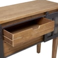thumbnail image 5 of DecMode 47" x 31" Brown Wood 2 Drawers 1 Shelf and 2 Doors Console Table, 1-Piece, 5 of 13