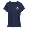 thumbnail image 2 of Marvel Captain America - Retro Distressed Flag - Women's Short Sleeve Graphic T-Shirt, 2 of 5