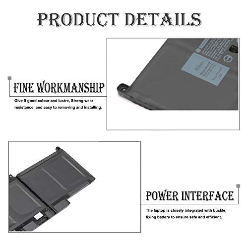 Batteria Per Dell Latitude Serie 7000 ASUNCELL 60Wh - Modello F3YGT, 7.6V, 4 Celle - Foto 7