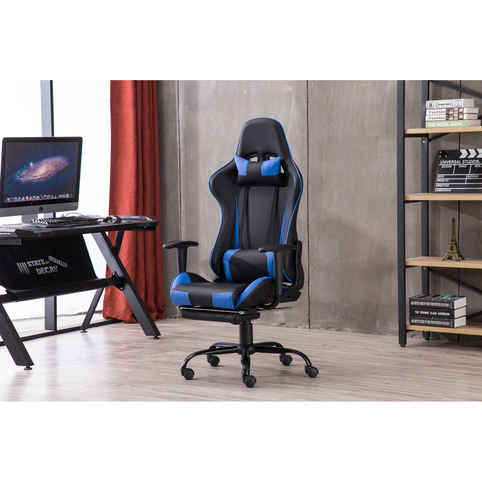 Brand New Gaming Office Chair COMBO Set Headrest & Lumbar Support Cushion Pillow 