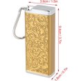 thumbnail image 2 of Aluminum Cigarette Case for 8pcs King Size Cigars, Portable Cigarette Box Pocket Holder, Retro Carving Pattern Mini Box (Gold), 2 of 5