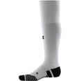 thumbnail image 2 of Under Armour Adult Soccer Over-The-Calf Socks 1-Pair, White/Black/Black, Medium, 2 of 3